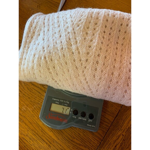 Powder Pink Mohair Wool Sweater Sz Small/Medium Soft & Cozy Lightweight Dainty - Picture 10 of 10